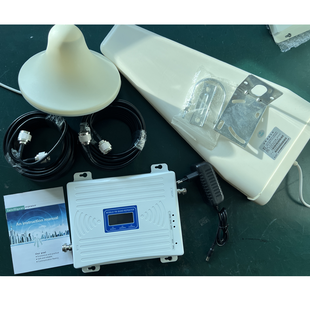 Own Factory 2G 3G 4G/5G Mobile Signal Boost Repeater Aluminum Alloy Tri Band Signal Amplifier For Home And Office